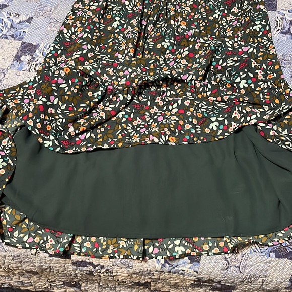 Talbots elastic tie waist flounce hem dress. - Picture 9 of 10